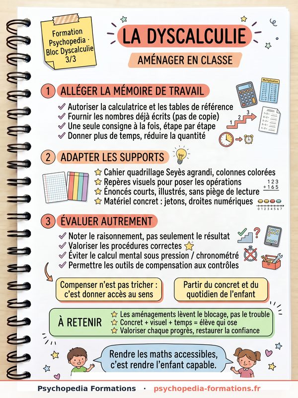Aperçu — Fiche · Aménager pour la dyscalculie