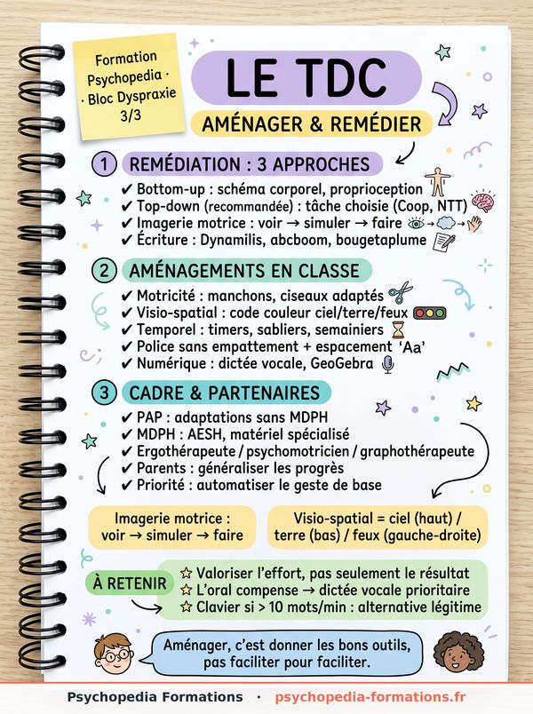Aperçu — Fiche · Aménager pour la dyspraxie